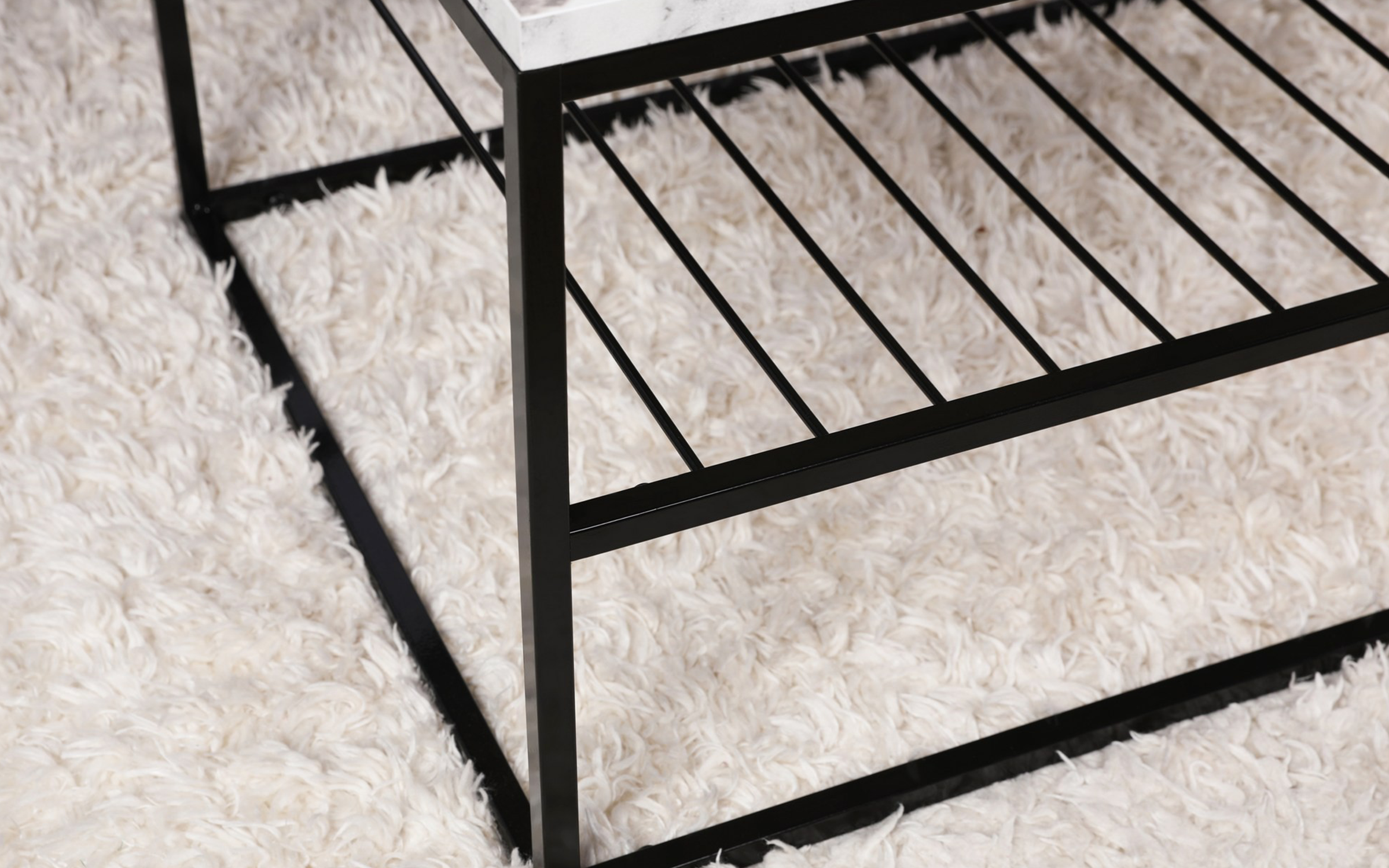 Masuta de cafea Litos, alb + negru  5